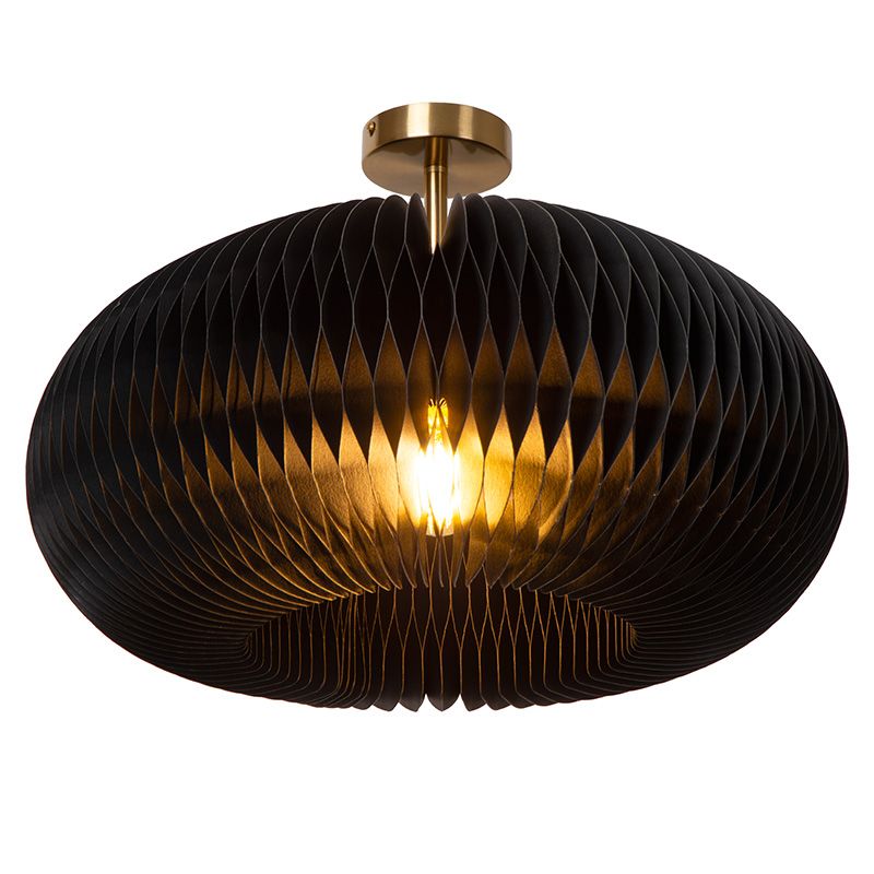Lampe plafond en papier noire, Armoni