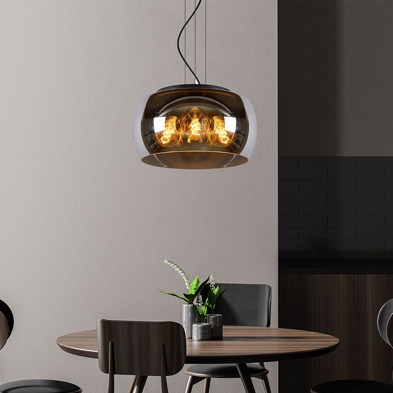 Suspension moderne grise, Olivia