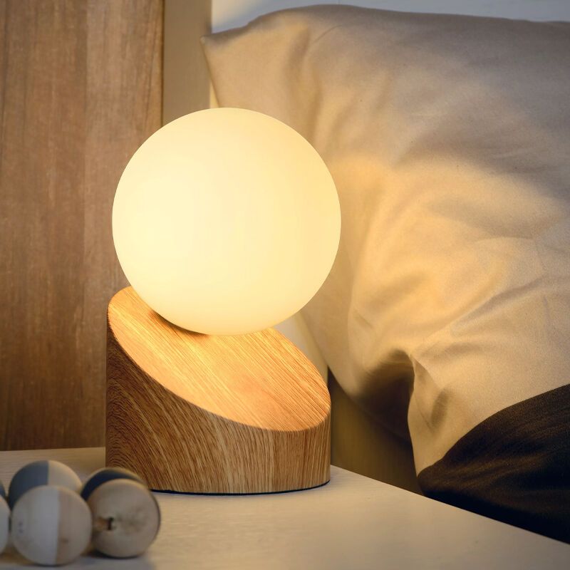 Lampe de table moderne marronne, Len, avec interrupteur
