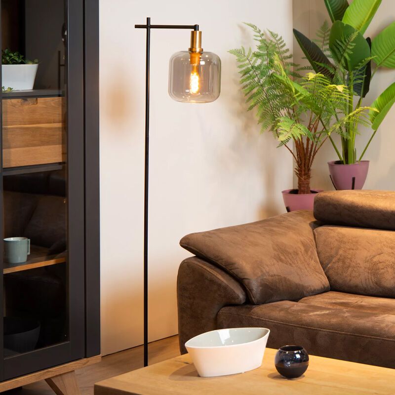 Lampadaire moderne gris, Joanet, avec interrupteur