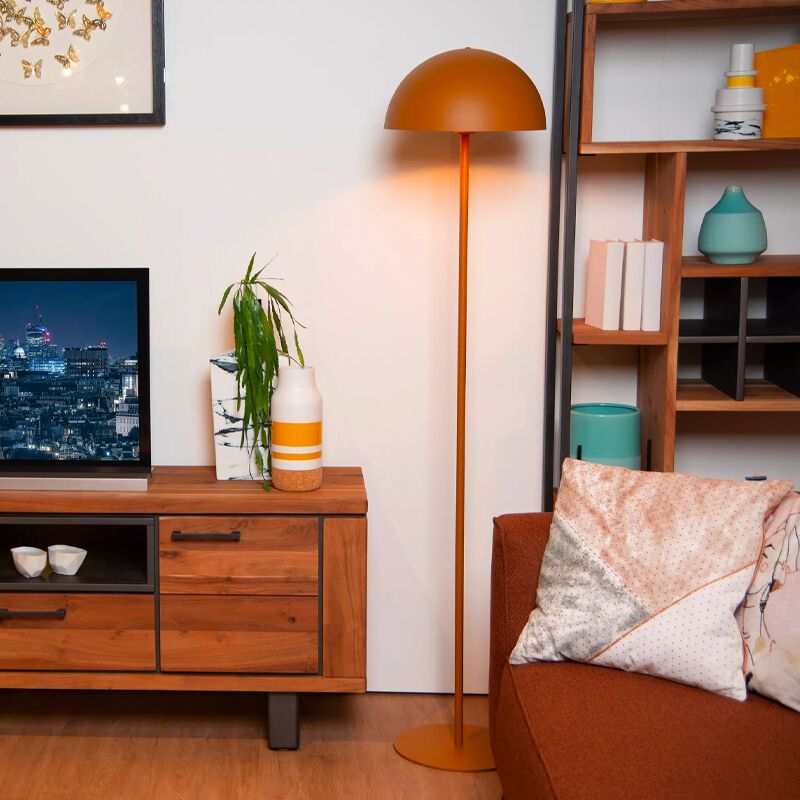 Lampadaire moderne jaune, Siemon, avec interrupteur