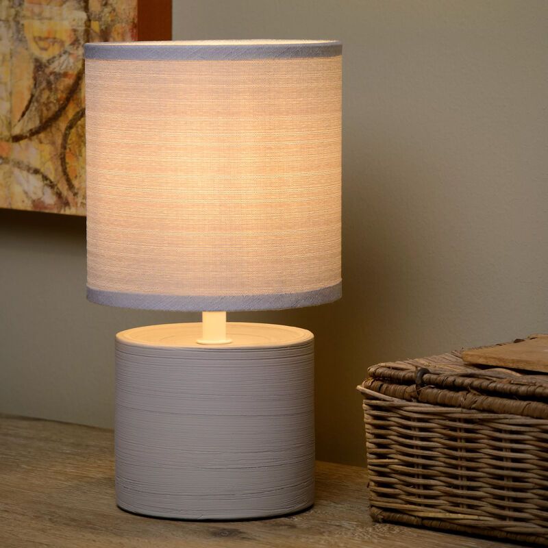 Lampe de table en céramique grise, Greasby, avec interrupteur Lampe de table en céramique grise, Greasby, avec interrupteur