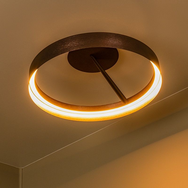 Plafonnier moderne bronze, Leonard, 35W, 3000K LED, gradable en 3 étapes