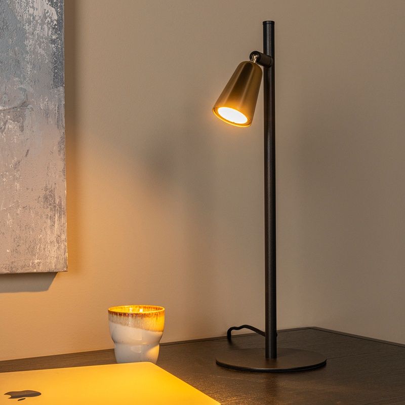 Lampe de table moderne bronze, Tiana, avec interrupteur