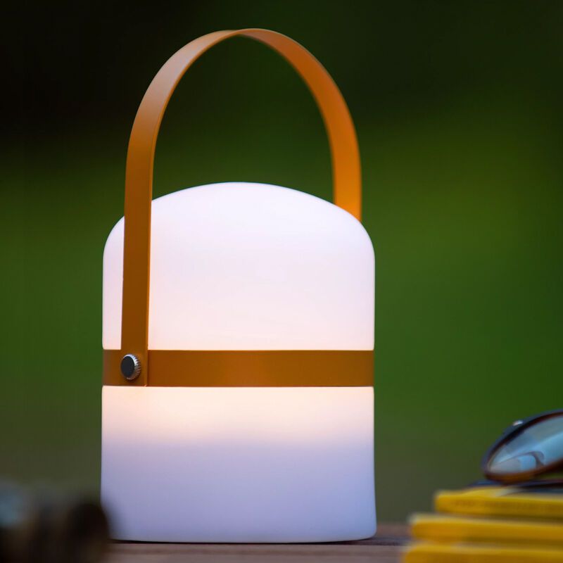 Lampe de table extérieur moderne marronne, Little Joe, 3W, 2700K LED, IP44, avec interrupteur