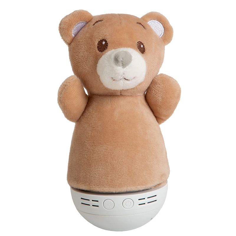 Lampe de table pour enfants moderne marronne, Dolly, 3W, RGB LED, avec interrupteur