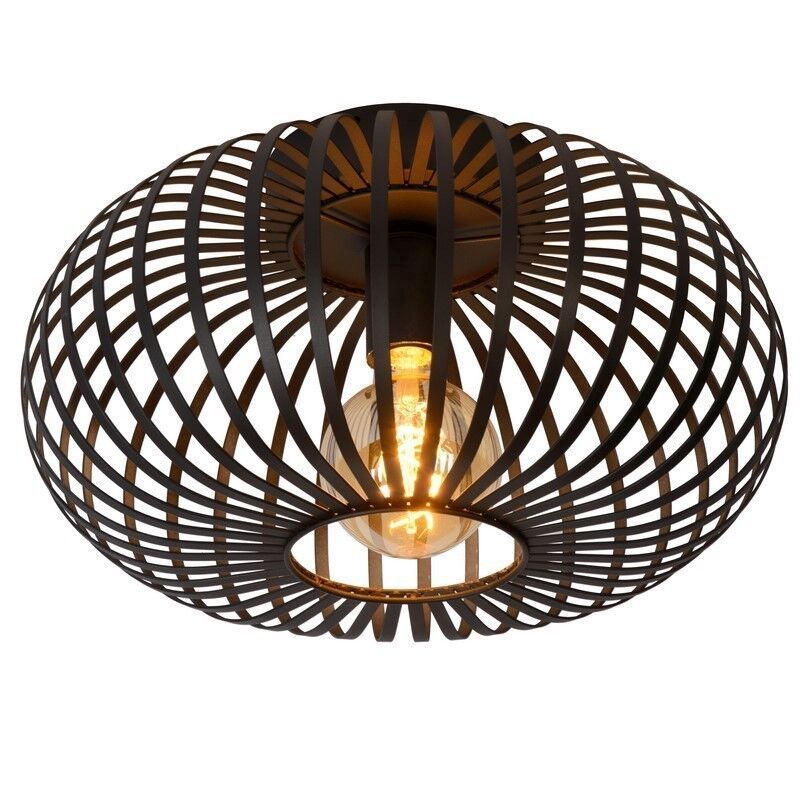 Lampe plafond rétro noire, Manuela