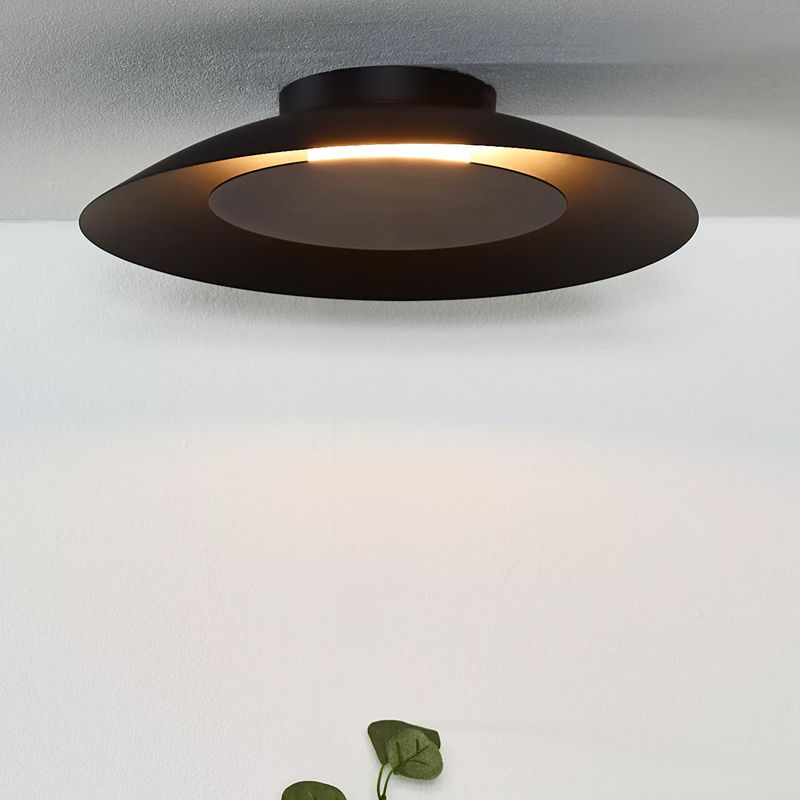 Lampe plafond moderne noire, Foskal, 12W, 2700K LED Lampe plafond moderne noire, Foskal, 12W, 2700K LED