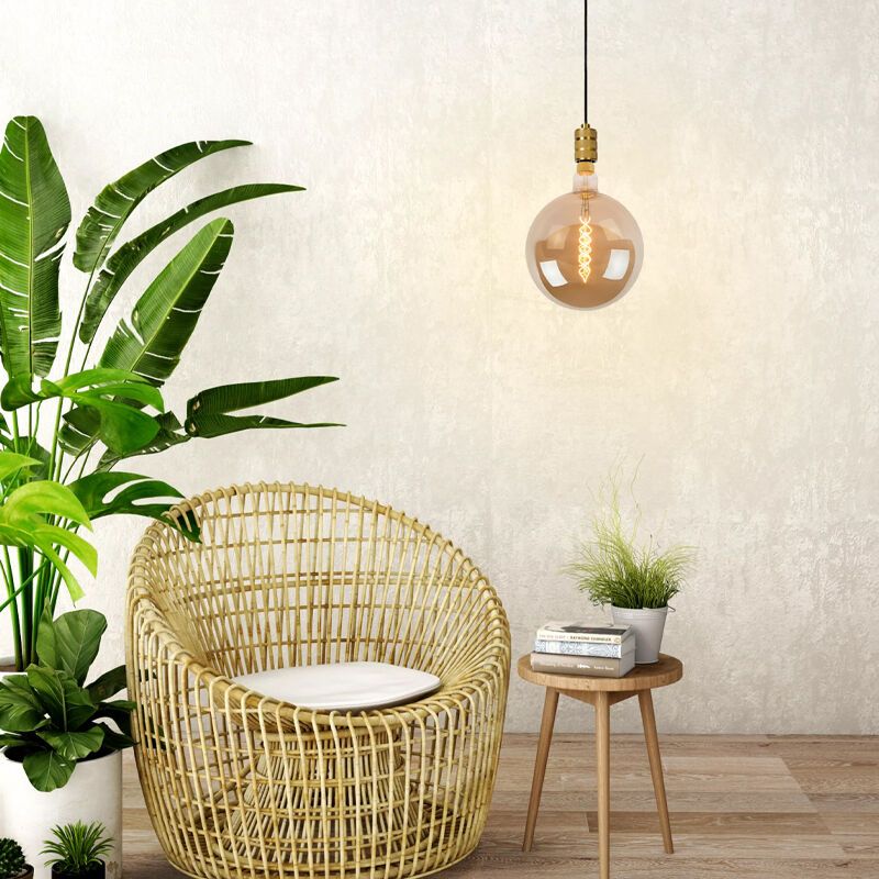 Suspension table à manger classique dorée, Jova