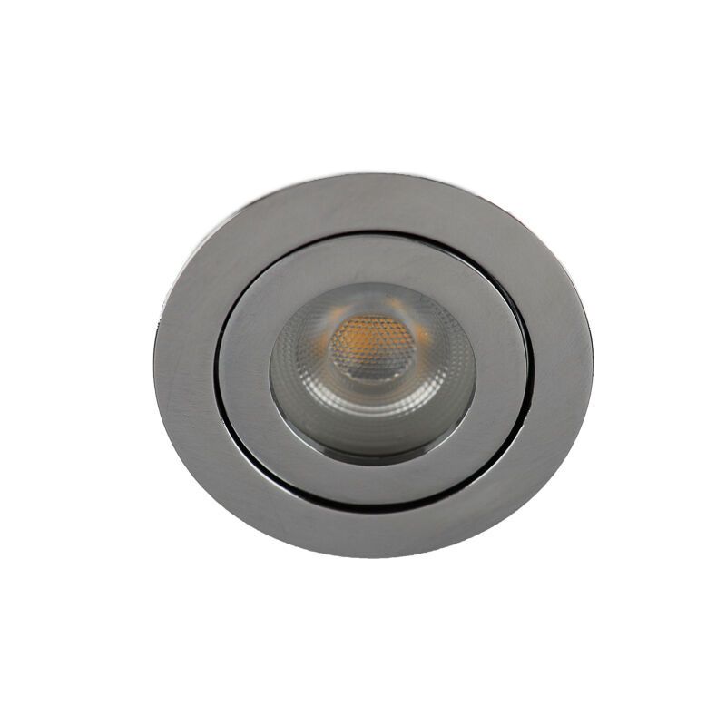 Spot encastré salle de bain chromé en aluminium, Dorx, IP44 Spot encastré salle de bain chromé en aluminium, Dorx, IP44