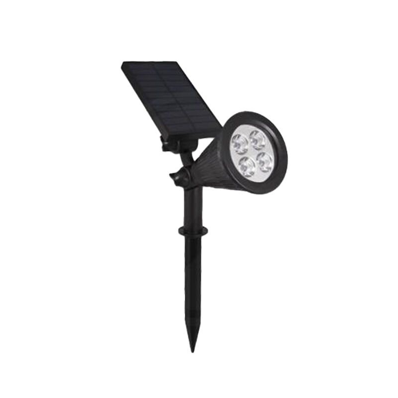 Spot à piquer solaire noir, Oualid, 2W, 5500K LED, IP65