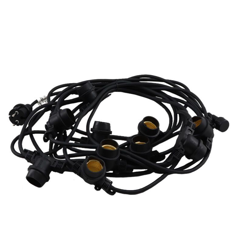 Guirlande guinguette, 10 meter, 10 culots