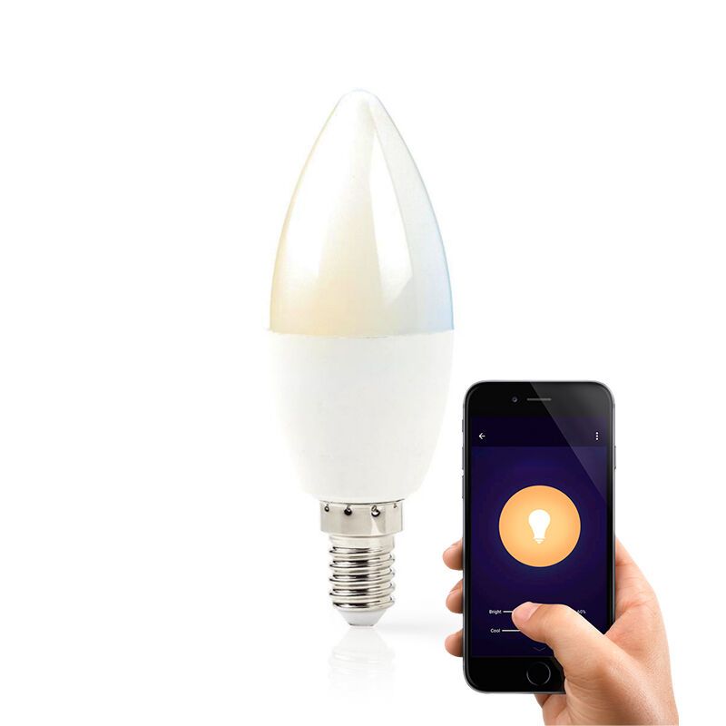 Ampoule intelligente E14, Wi-Fi, lumière blanche chaude à froide Ampoule intelligente E14, Wi-Fi, lumière blanche chaude à froide