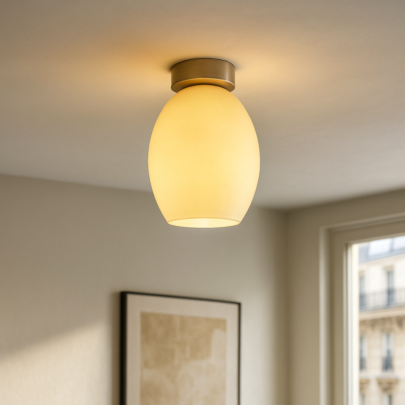 Plafonnier chromé design, Giulio