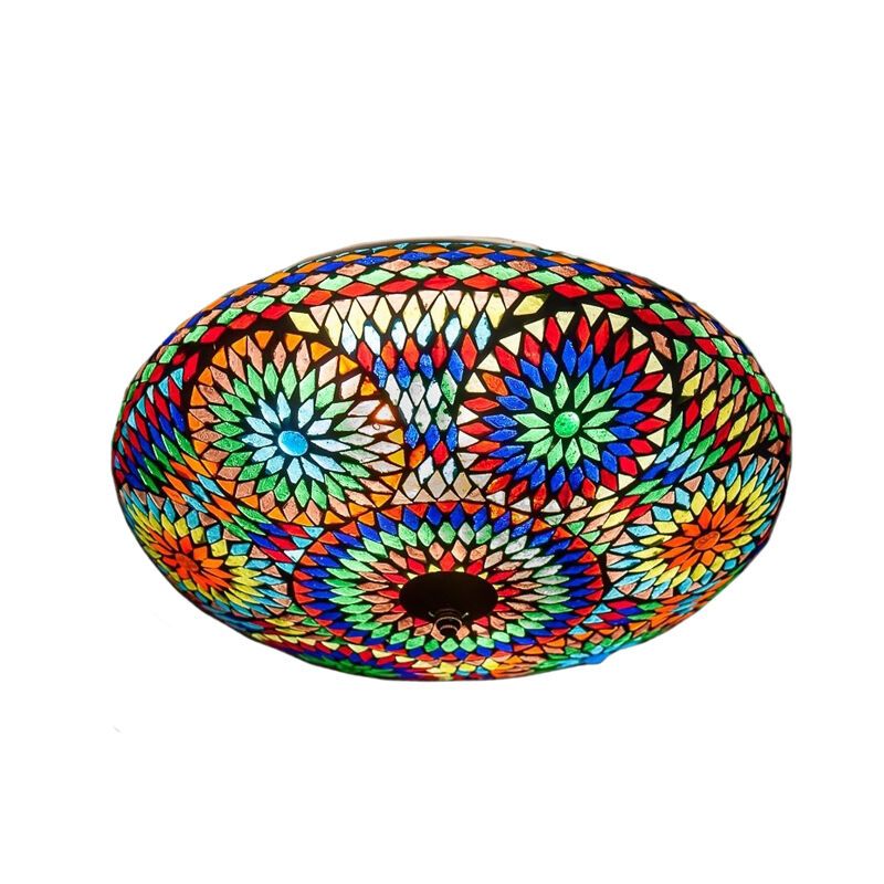 Lampe plafond orientale multicolore mosaïque, Louay Lampe plafond orientale multicolore mosaïque, Louay