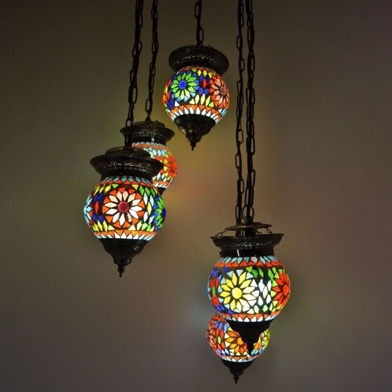 Suspension orientale multicolore mosaïque, Amir