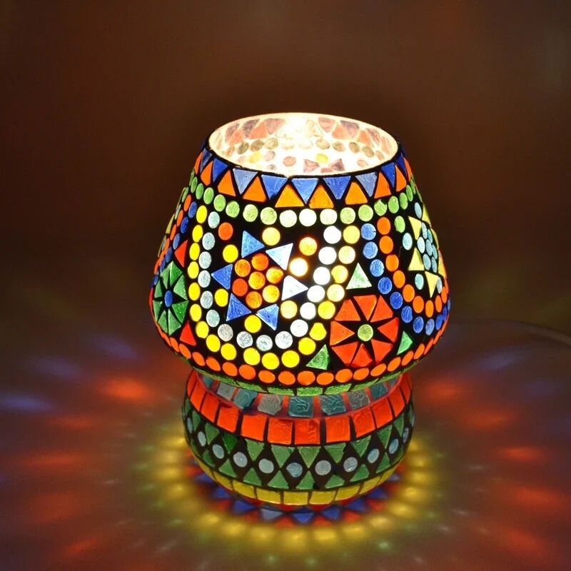 Lampe de table orientale multicolore mosaïque, Rachel Lampe de table orientale multicolore mosaïque, Rachel