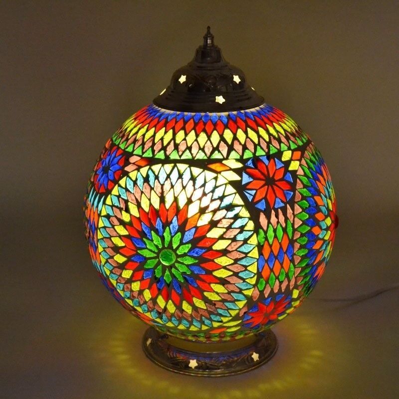 Lampe de table orientale multicolore mosaïque, Dalil