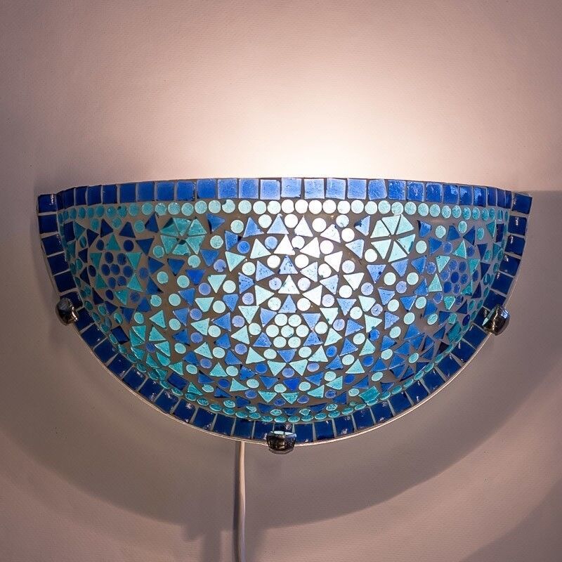 Applique murale orientale bleue mosaïque, Haja