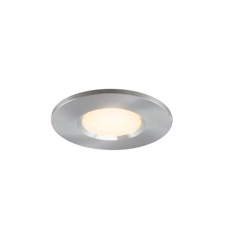 Mini spot encastrable en aluminium argenté, Philomena, 1,5W, 3000K LED, IP44