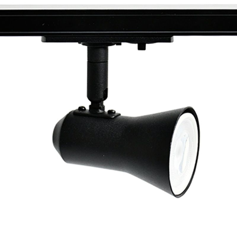 Spot sur rail triphasé noir Sharita, Pro