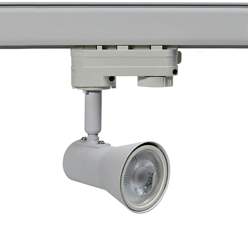 Spot sur rail triphasé blanc Sharita, Pro Spot sur rail triphasé blanc Sharita, Pro