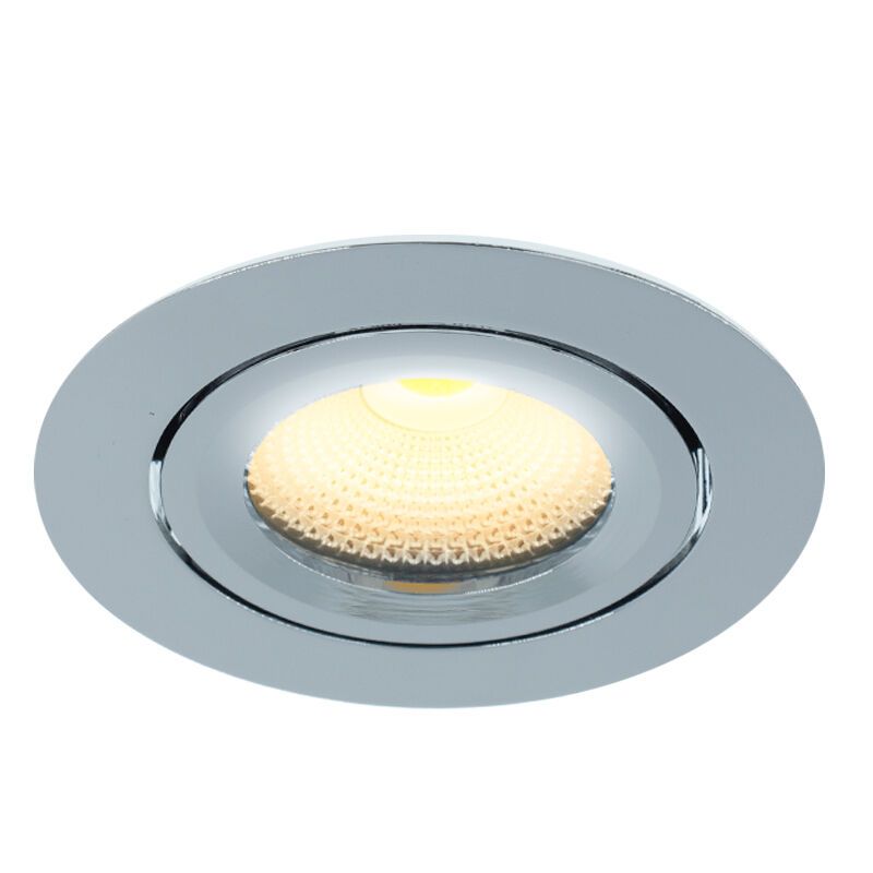Spot encastré en aluminium chromé, Wimke, 5W, 3000K LED, IP44