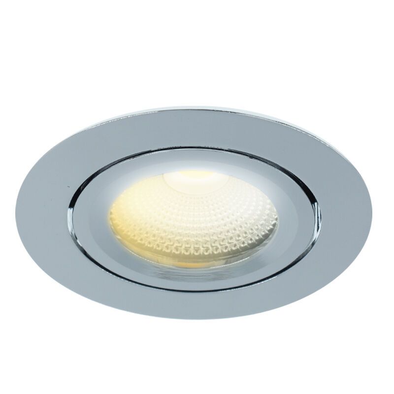 Spot encastré en aluminium chromé, Wimke, 5W, dim to warm LED, IP44
