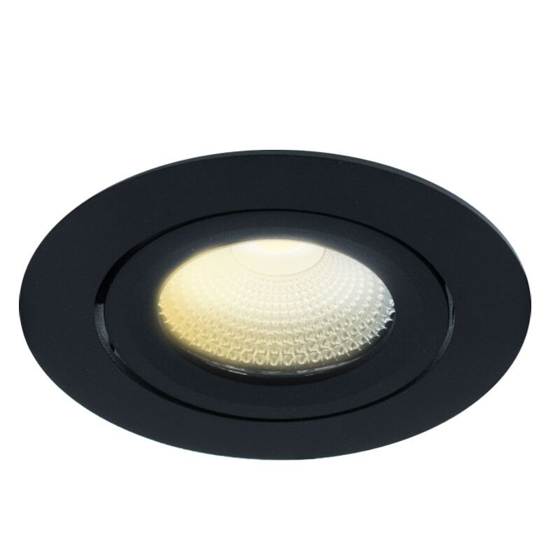 Spot encastré en aluminium noir, Wimke, 5W, dim to warm LED, IP44