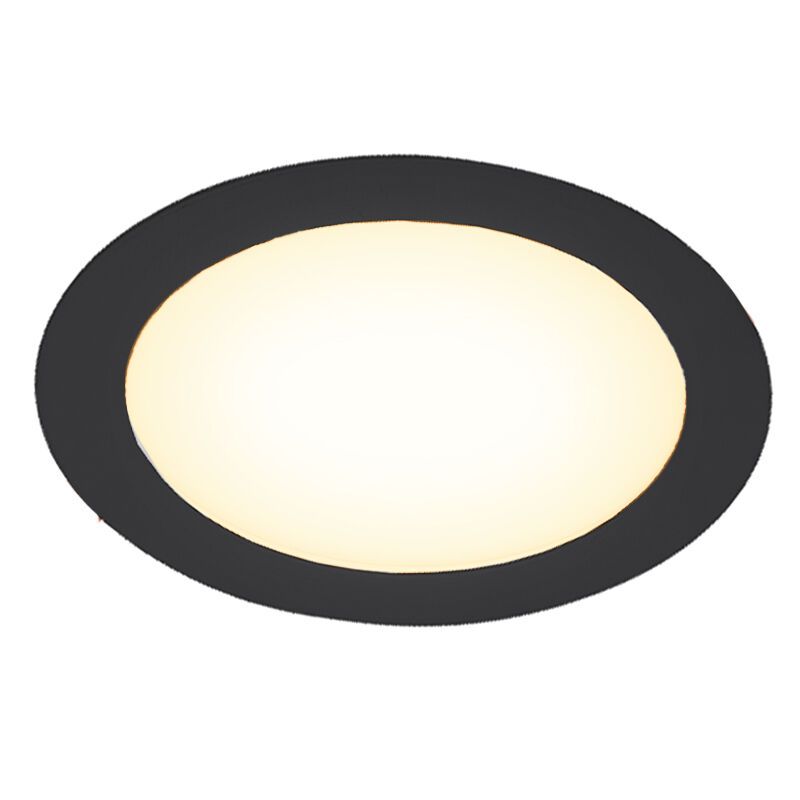 Downlight en aluminium noir, Umbriel, 12W, 3000K LED, IP44