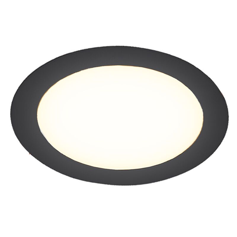 Downlight en aluminium noir, Umbriel, 24W, 4000K LED, IP44 Downlight en aluminium noir, Umbriel, 24W, 4000K LED, IP44
