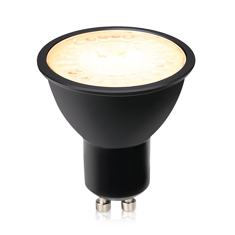 Ampoule LED GU10 gradable Antonie, noir, 5W, 3000K
