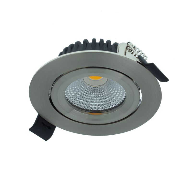 Downlight argenté en aluminium, Wimke, 5W, dim to warm LED, IP44