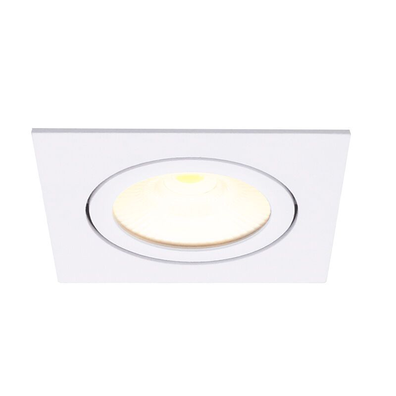 Spot encastré en aluminium blanc, Laom, 6W, 2700K LED, IP22