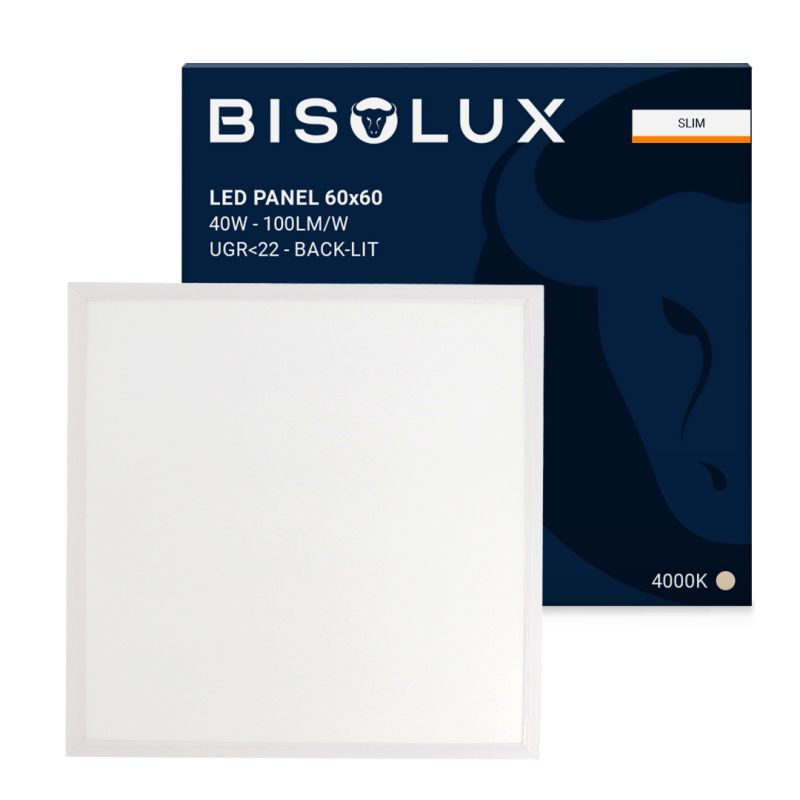 Panneau LED 60x60 - 40W - 4000K - UGR<22 - rétroéclairée - bord étroit