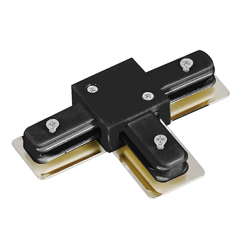 Connecteur en T pour éclairage sur rail monophasé, noir Connecteur en T pour éclairage sur rail monophasé, noir