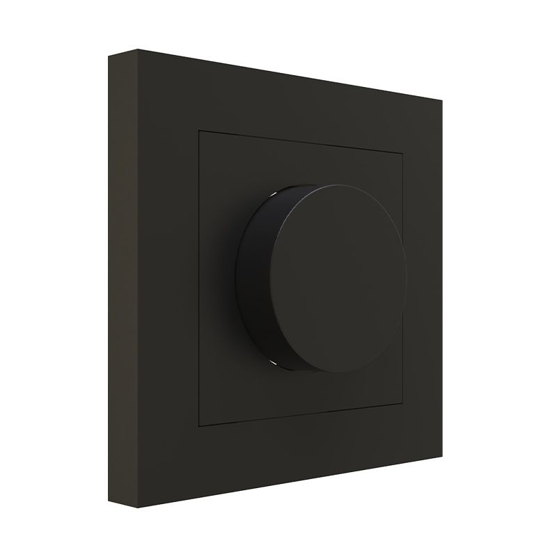 Plaque de recouvrement noire pour variateur simple