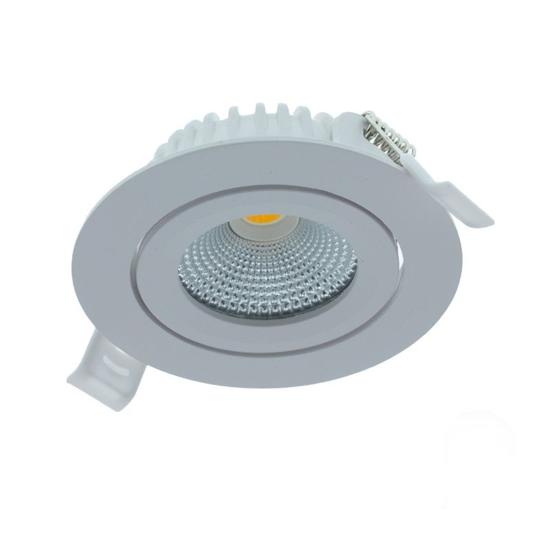 Downlight blanc en aluminium, Wimke, 5W, RGBW LED, IP54