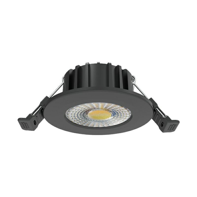 Downlight en aluminium noir, Hobie, 6W, white switch LED, IP65