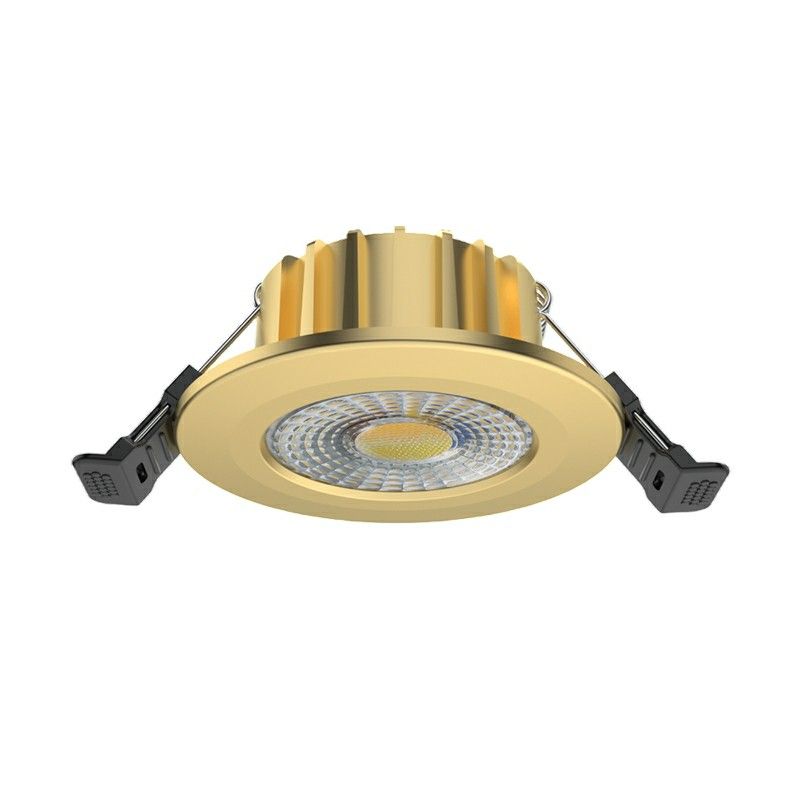 Downlight en aluminium laiton, Hobie, 6W, white switch LED, IP65 Downlight en aluminium laiton, Hobie, 6W, white switch LED, IP65