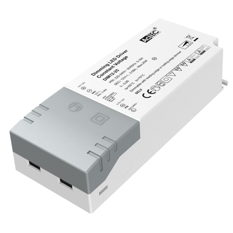Driver LED 12V avec fonction de gradation, 12-25W, IP22
