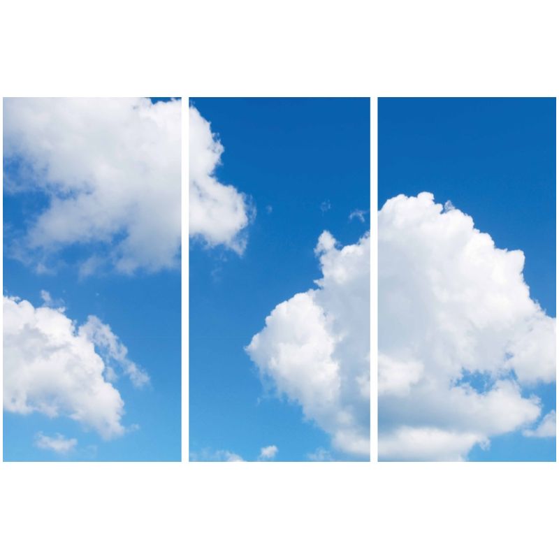 Impression photo de nuages - lot de 3 plaques acryliques avec impression, pour panneaux LED 120x60 cm