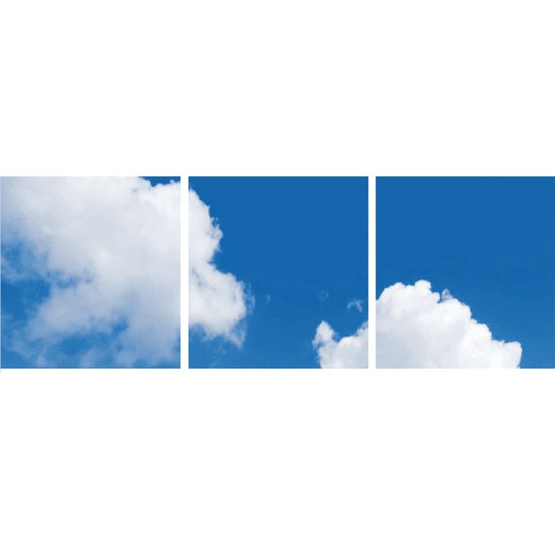 Impression photo de nuages - lot de 3 plaques acryliques avec impression, pour panneaux LED 60x60 cm