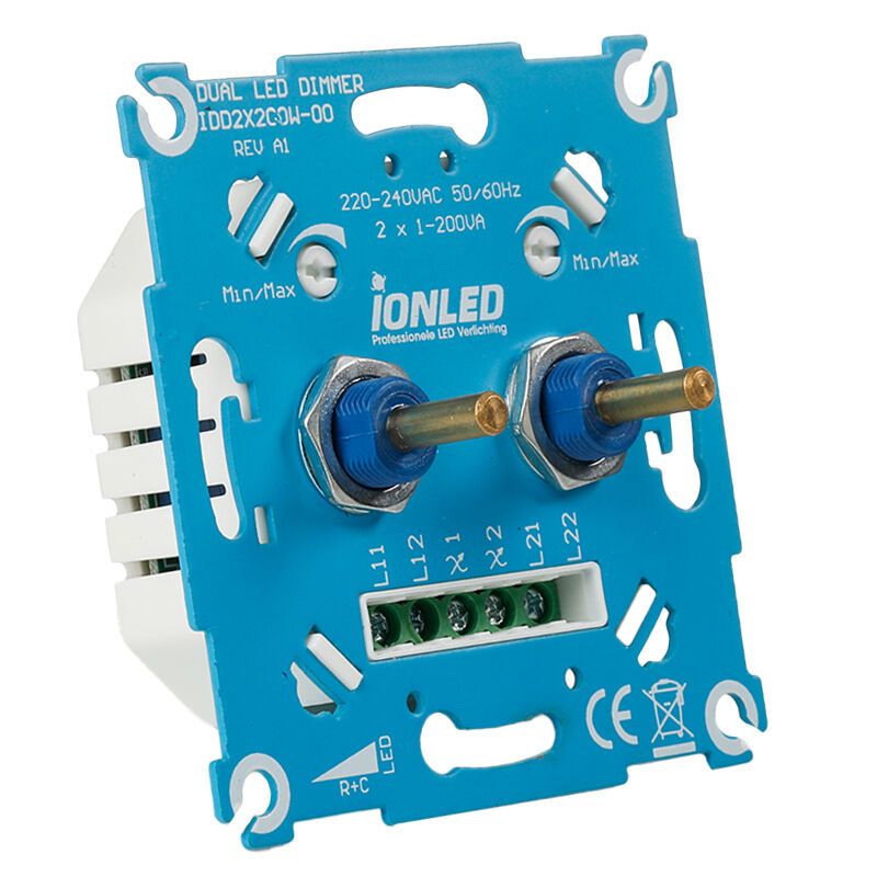 Variateur double LED - 2x0,3-200W