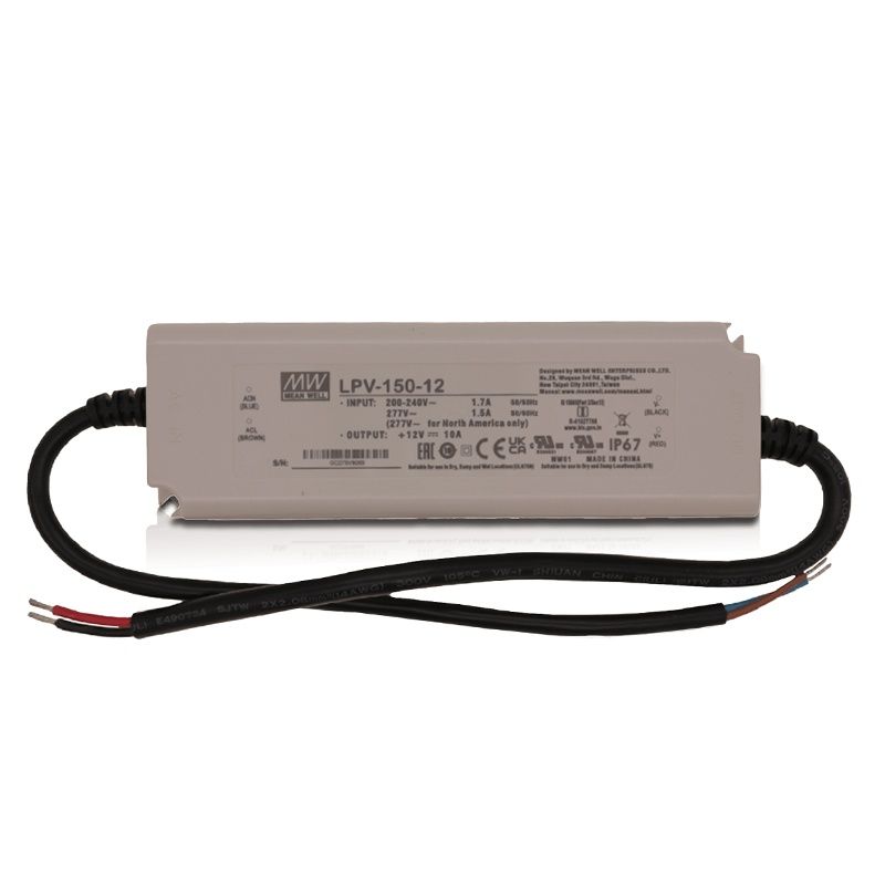 Driver LED MeanWell 12V, 150W, IP67 Driver LED MeanWell 12V, 150W, IP67