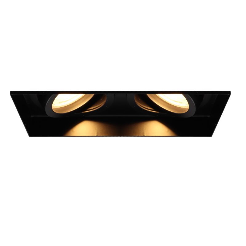 Spot encastré sans bord noir en aluminium, Royce Spot encastré sans bord noir en aluminium, Royce