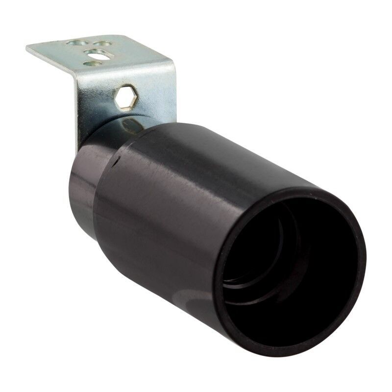 Raccord E14 avec support à angle droit, noir