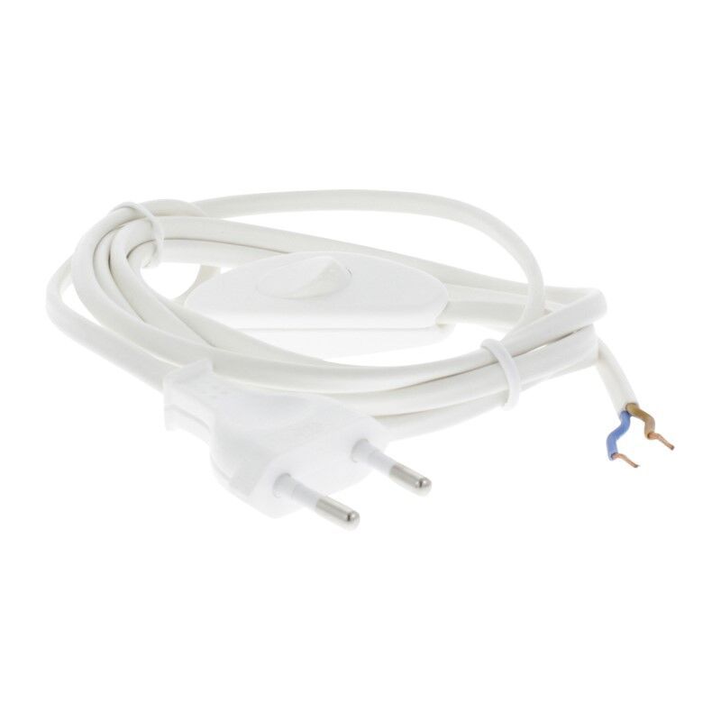 Câble de connexion Q-Link max 1200w 2 x 0,75 mm. 1,8 m blanc avec interrupteur Câble de connexion Q-Link max 1200w 2 x 0,75 mm. 1,8 m blanc avec interrupteur