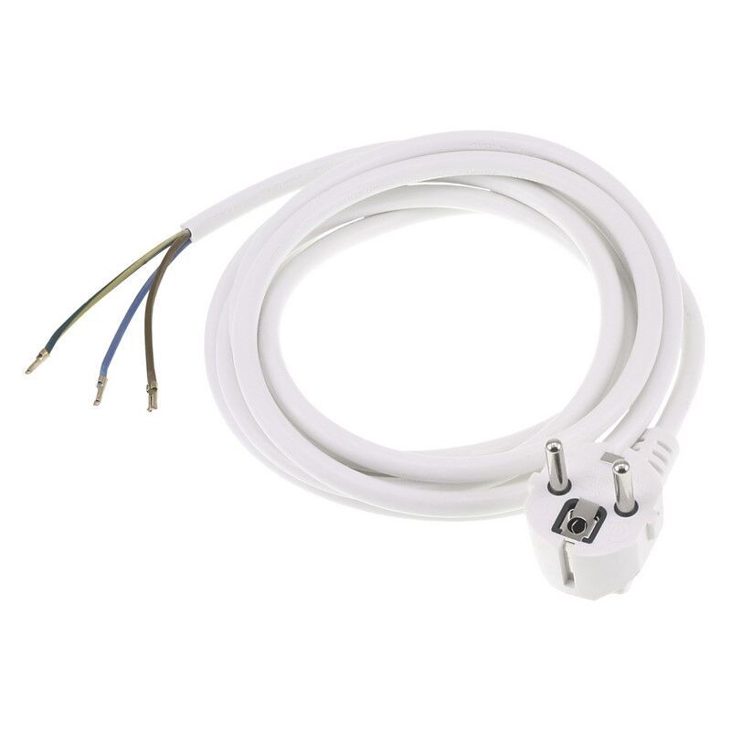 Câble de connexion Q-Link mis à la terre, 2500w 3 x 1,0 mm, 2,5 m blanc Câble de connexion Q-Link mis à la terre, 2500w 3 x 1,0 mm, 2,5 m blanc