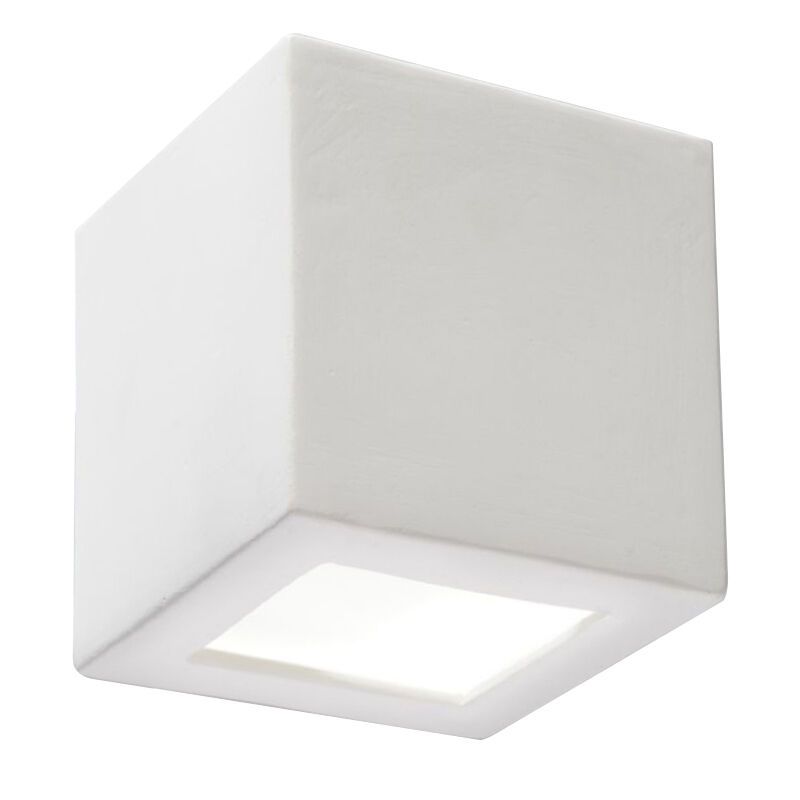 Applique up and down en verre blanche, Caitlin